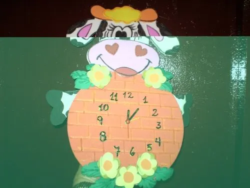 Elaboracion de reloj en foami - Imagui