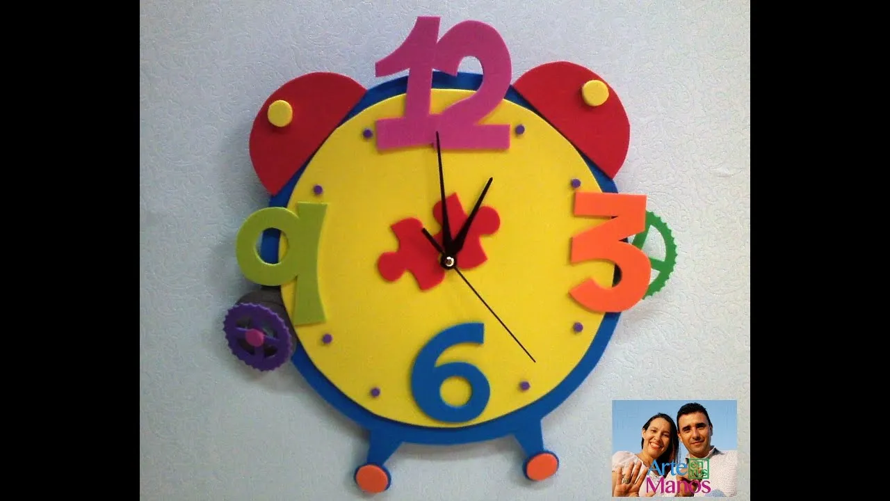 Reloj en Foami con Mecanismo - Paso a paso - Foami Clock Step by ...