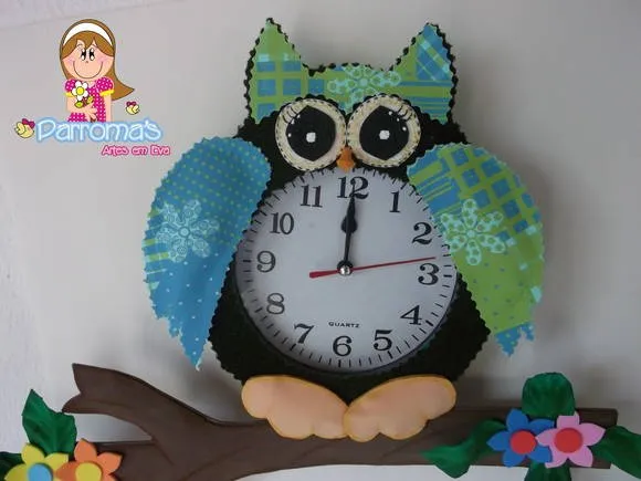 Manualidades de relojes en foami - Imagui