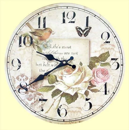Reloj pared decorativo con dibujo libro y flores en morado ... Reloj pared decorativo con dibujo libro y flores en morado ...