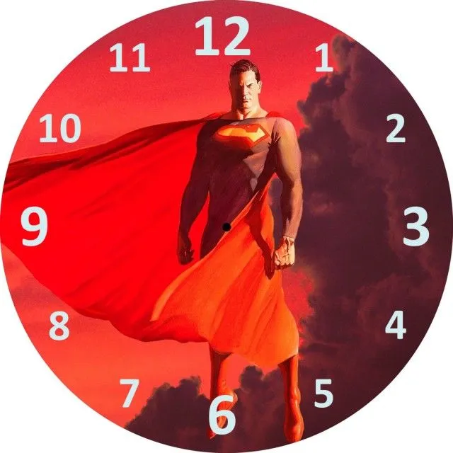 Cómo hacer un reloj en la pared de Superman. – Dibujos para relojes Cómo hacer un reloj en la pared de Superman. – Dibujos para relojes