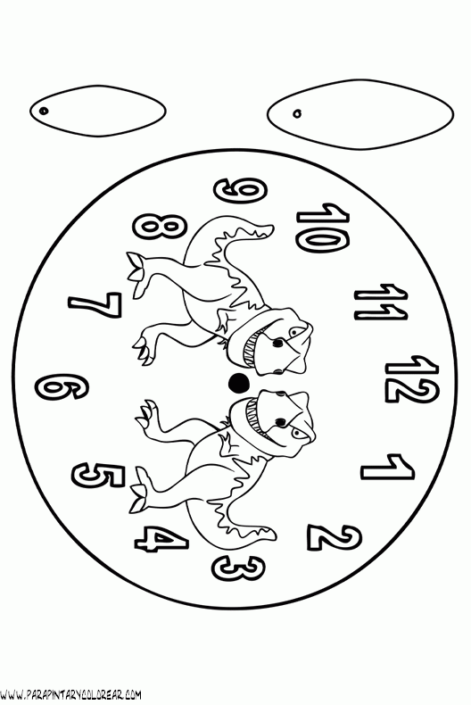 Entender el reloj para colorear - Imageneitor