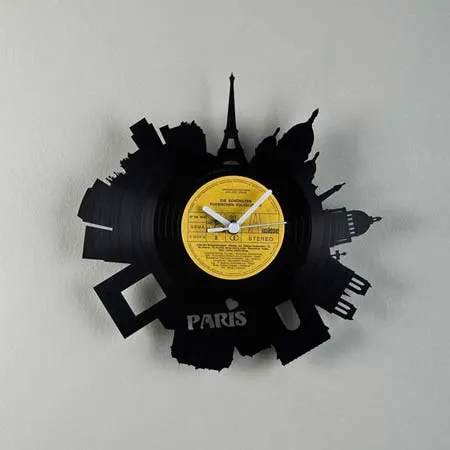 Relojes realizados con discos de vinilo | portafolio blog Relojes realizados con discos de vinilo | portafolio blog