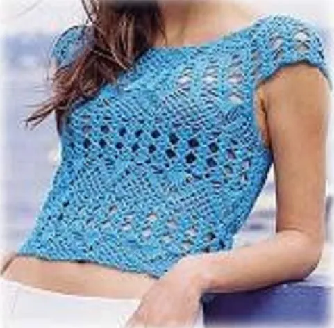 Remera calada en crochet - Imagui