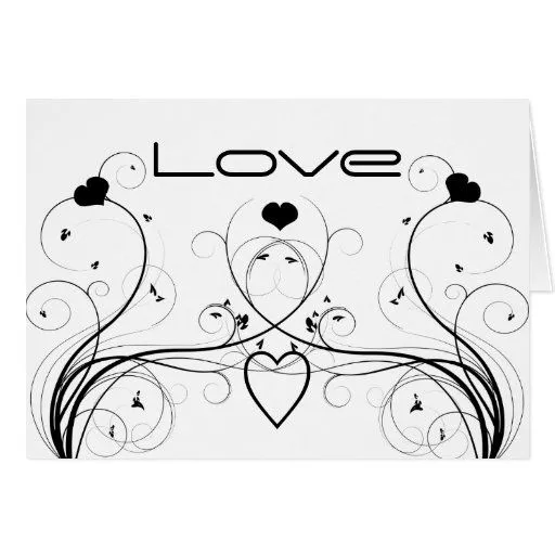 Remolinos del amor, tarjeta blanco y negro | Zazzle Remolinos del amor, tarjeta blanco y negro | Zazzle
