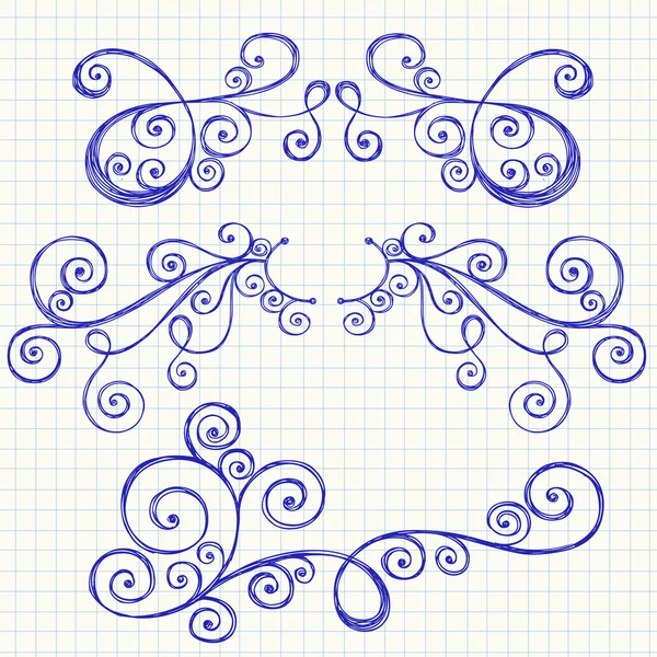 Remolinos y rizos cuaderno incompleto dibujado a mano garabatos ... Remolinos y rizos cuaderno incompleto dibujado a mano garabatos ...