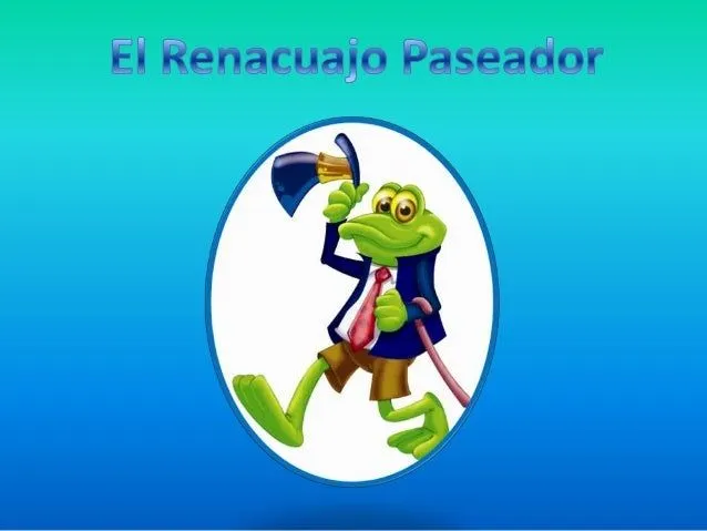 Renacuajo paseador en pictogramas