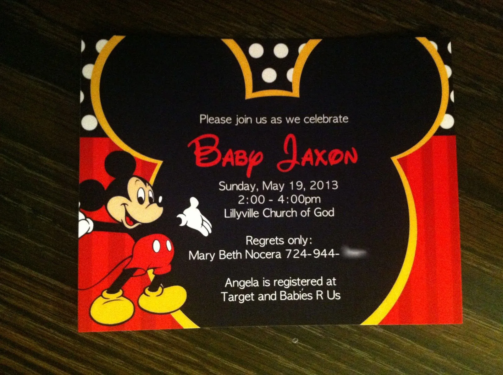 Renae Stamps: Mickey Mouse Baby Shower