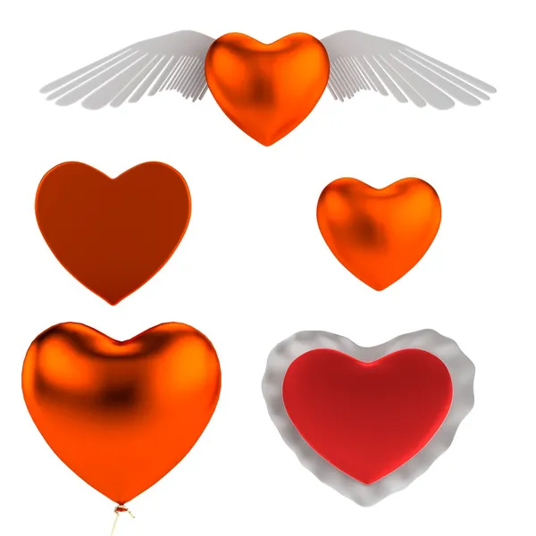 render 3d realista de corazones de San Valentín — Foto stock ...