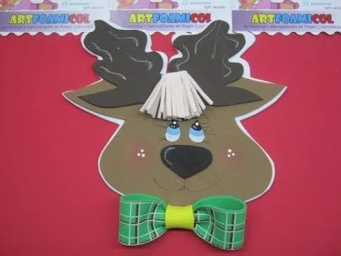 COMO HACER RENO COMO APLIQUE PARA BOTAS NAVIDEÑAS EN FOAMY O ... COMO HACER RENO COMO APLIQUE PARA BOTAS NAVIDEÑAS EN FOAMY O ...