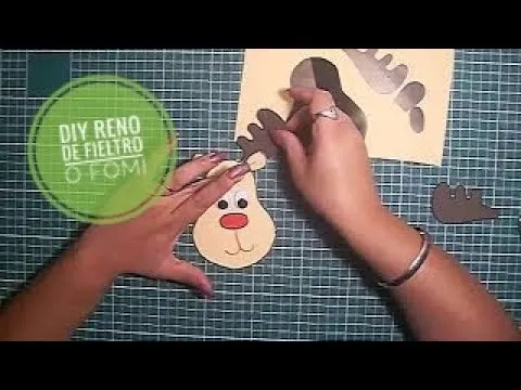 Reno de Navidad en Fomi Parte 2 de 3 - Manualidades Navidad - YouTube Reno de Navidad en Fomi Parte 2 de 3 - Manualidades Navidad - YouTube