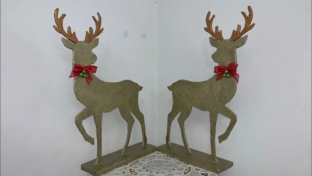 Renos Navideños de 60 cm. Navidad 2019. Manualidades Fáciles. - YouTube Renos Navideños de 60 cm. Navidad 2019. Manualidades Fáciles. - YouTube