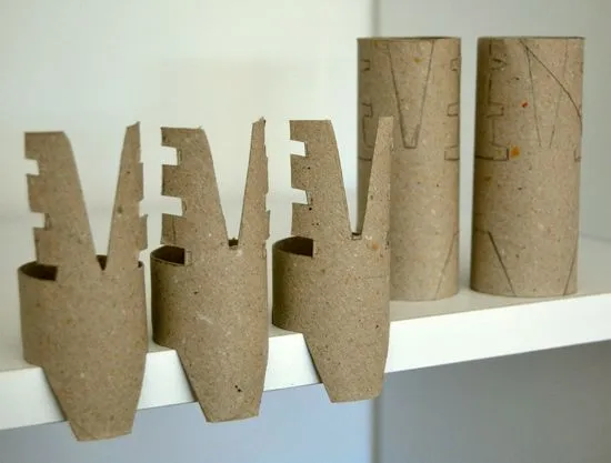 Renos navideños con rollos de papel | Decoideas.Net