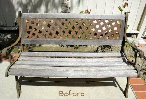 Renovando un viejo banco de jardín con pintura : PintoMiCasa.com Renovando un viejo banco de jardín con pintura : PintoMiCasa.com