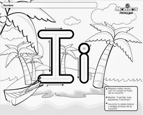 Vocal I. Vocal i. Mayúscula. Minúscula. De la palabra isla. Para ... Vocal I. Vocal i. Mayúscula. Minúscula. De la palabra isla. Para ...