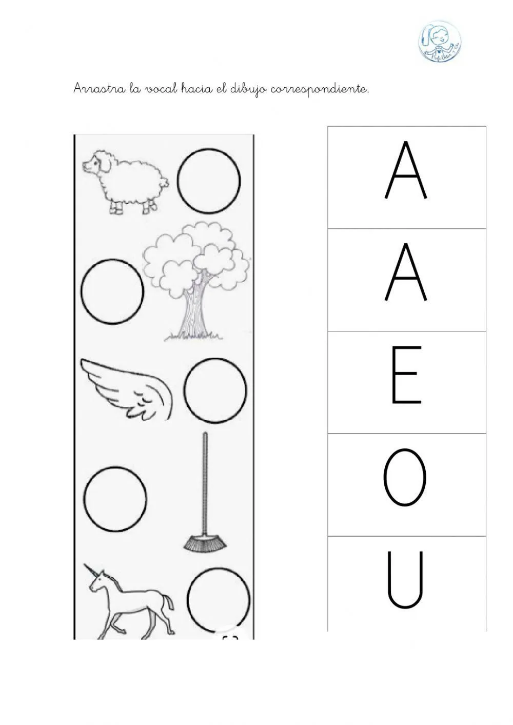 repaso vocales, números y figuras geométricas online exercise for | Live  Worksheets