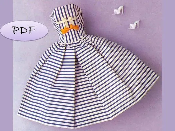 Reproduction for Barbie Dress Sewing Pattern por GavryDollsPattern Reproduction for Barbie Dress Sewing Pattern por GavryDollsPattern
