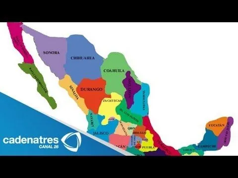 Republica mexicana con nombres a color - Imagui