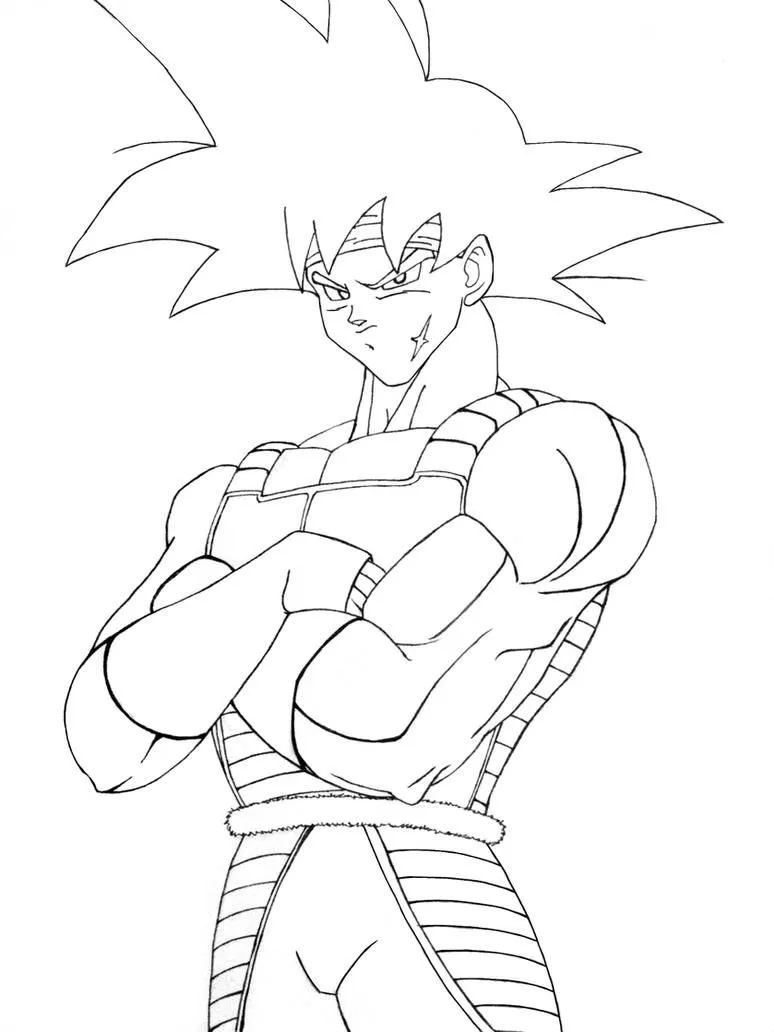 Request - Bardock - LineArt by EckoSlime on DeviantArt