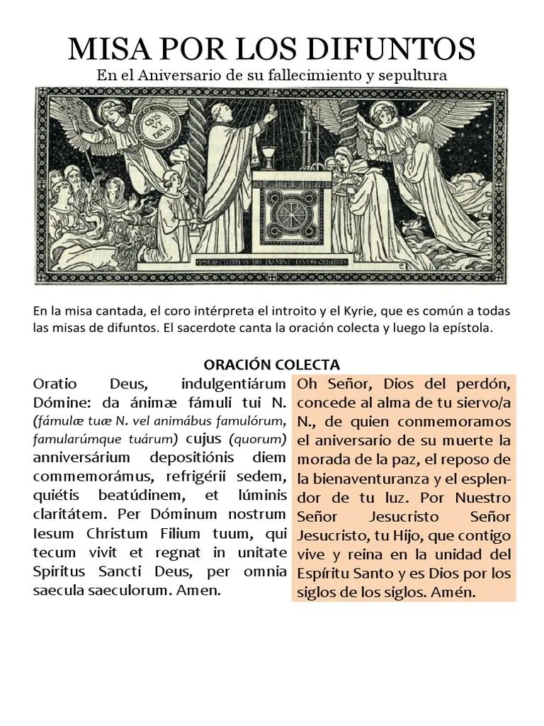 Requiem. Misa de Aniversario (Oraciones y Lecturas | PDF | Misa (liturgia) | Oración