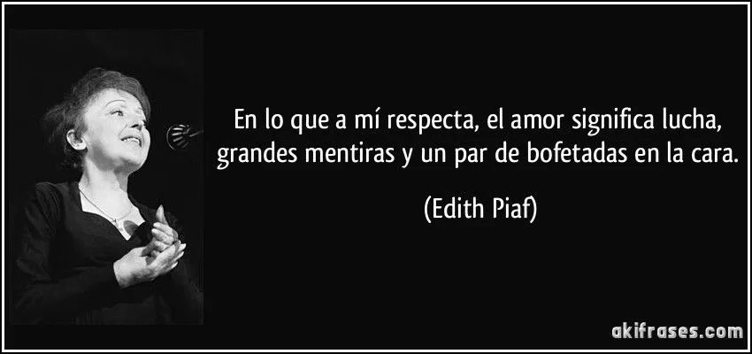 En lo que a mí respecta, el amor significa lucha, grandes... En lo que a mí respecta, el amor significa lucha, grandes...