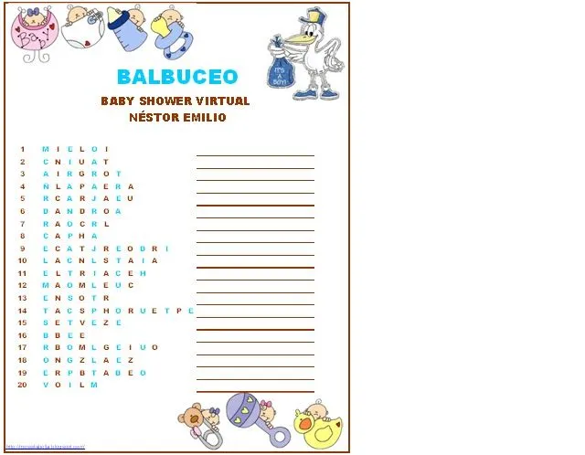 Juegos balbuceo para baby shower para imprimir - Imagui Juegos balbuceo para baby shower para imprimir - Imagui