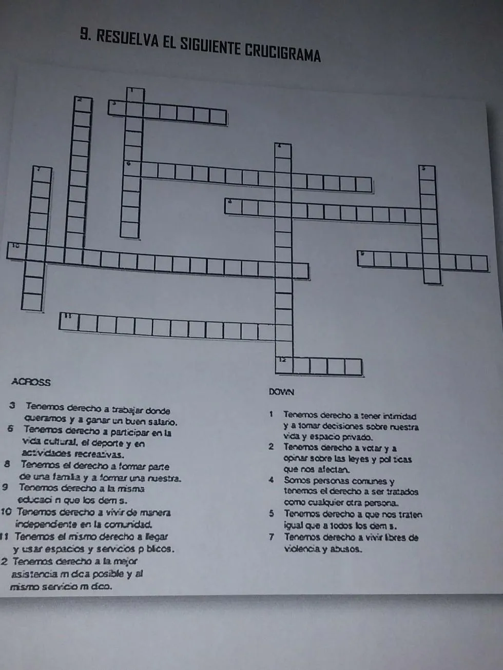 resuelve el siguiente crucigrama - Brainly.lat resuelve el siguiente crucigrama - Brainly.lat