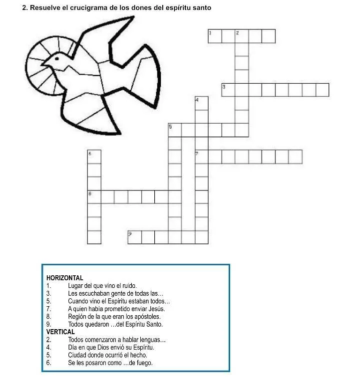 Resuelve el crucigrama de los dones del espíritu Santo.Me ayudan x favor doy corona, estrella y corazón a - Brainly.lat Resuelve el crucigrama de los dones del espíritu Santo.Me ayudan x favor doy corona, estrella y corazón a - Brainly.lat