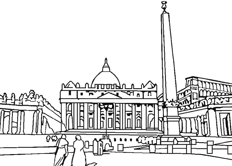 Monumentos para colorear pagina 2