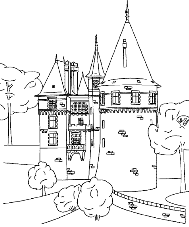 Castillo de cuento para pintar