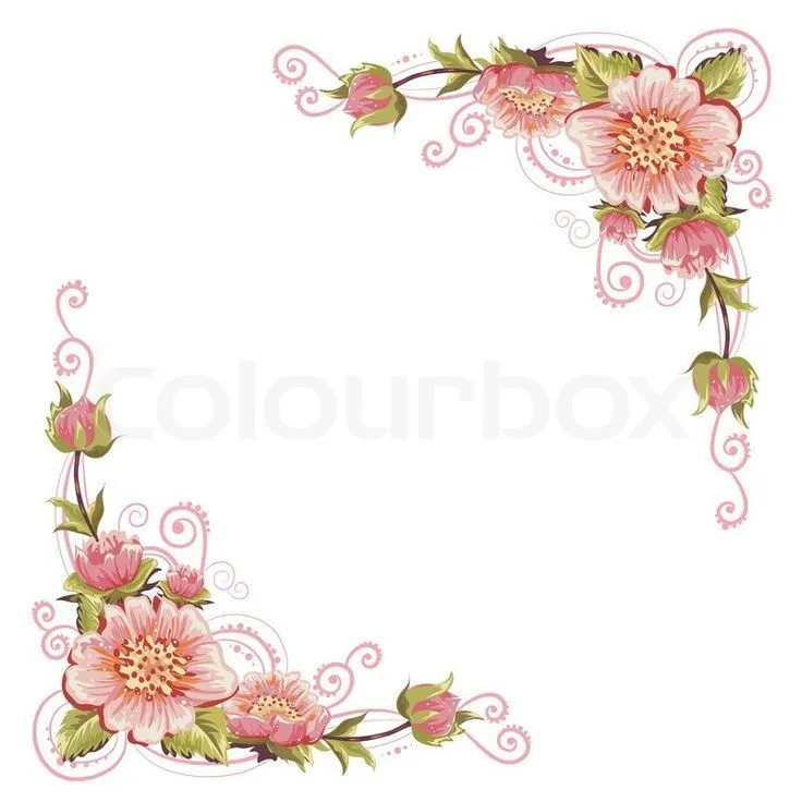 Resultado de imagen para fondos invitaciones de xv años rosa coral | Floral  border, Flower border, Floral watercolor