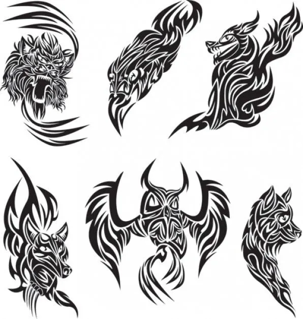 Resumen de archivo libre de animales vectores de tatuajes ... Resumen de archivo libre de animales vectores de tatuajes ...