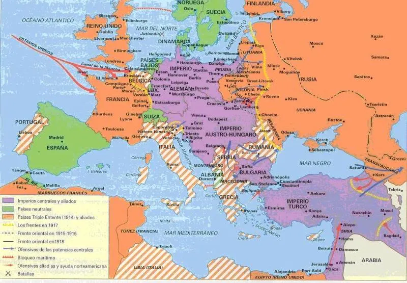 Resumen: La Primera Guerra Mundial (1914-1918) | Historia Bélica