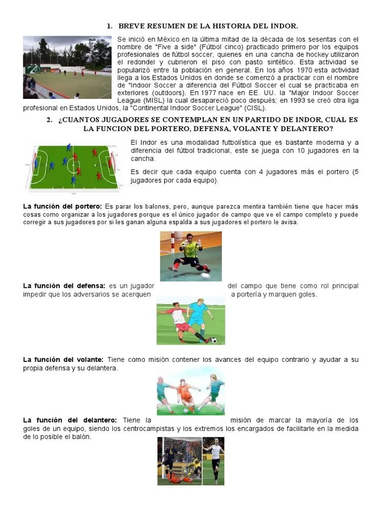 Breve Resumen de La Historia Del Indor | PDF | Variantes deportivas | Asociación de Futbol Breve Resumen de La Historia Del Indor | PDF | Variantes deportivas | Asociación de Futbol