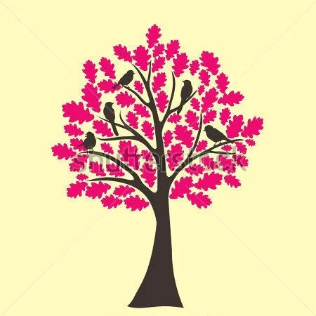 Resumen Roble Árbol Con Pájaros En Las Ramas imágenes prediseñadas ... Resumen Roble Árbol Con Pájaros En Las Ramas imágenes prediseñadas ...