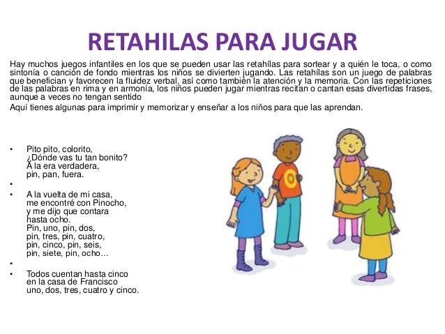 Retahilas para niños de primaria - Imagui