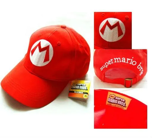 Retail Super Mario Bros del sombrero de béisbol gorras rojo azul ... Retail Super Mario Bros del sombrero de béisbol gorras rojo azul ...