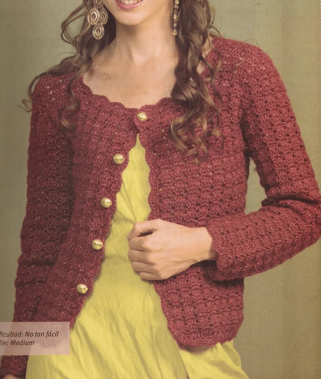 RETALES DE TIEMPO HECHOS CROCHET: 3 MODELOS DE CHAQUETAS A CROCHET ...