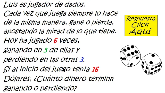 Retos, acertijos y algo más...: Acertijo de los dados