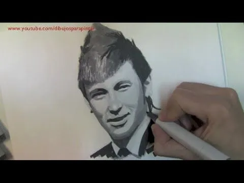 Retrato en blanco y negro de Neymar con rotuladores - Dibujos para ...
