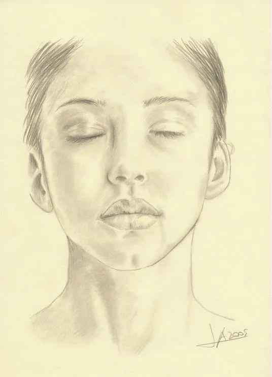 ... . Es la misma modelo que en el anterior dibujo de perfil ... . Es la misma modelo que en el anterior dibujo de perfil