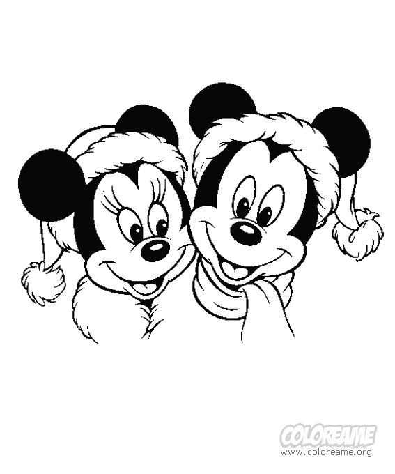 Mickey Mouse y Minnie para colorear caras - Imagui