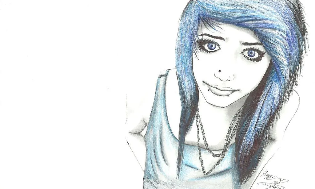 Retrato Skate Girl-hair Blue by KARYM-OLVERA on DeviantArt Retrato Skate Girl-hair Blue by KARYM-OLVERA on DeviantArt