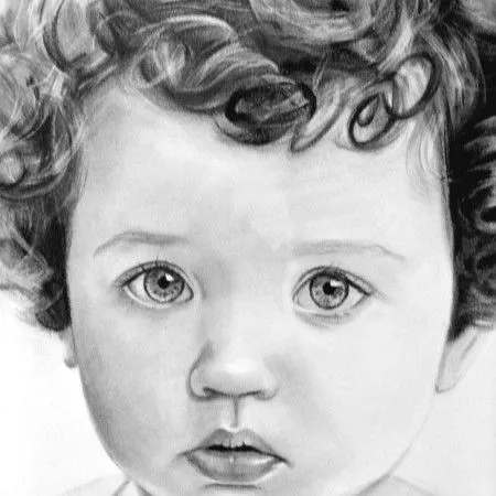 Retratos de bebés. Retratos al carboncillo. Galería del retrato Retratos de bebés. Retratos al carboncillo. Galería del retrato
