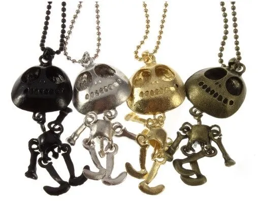 Retro Punk Alien Big Eye Et Skull Mouster Skeleton Ufo Chain ...