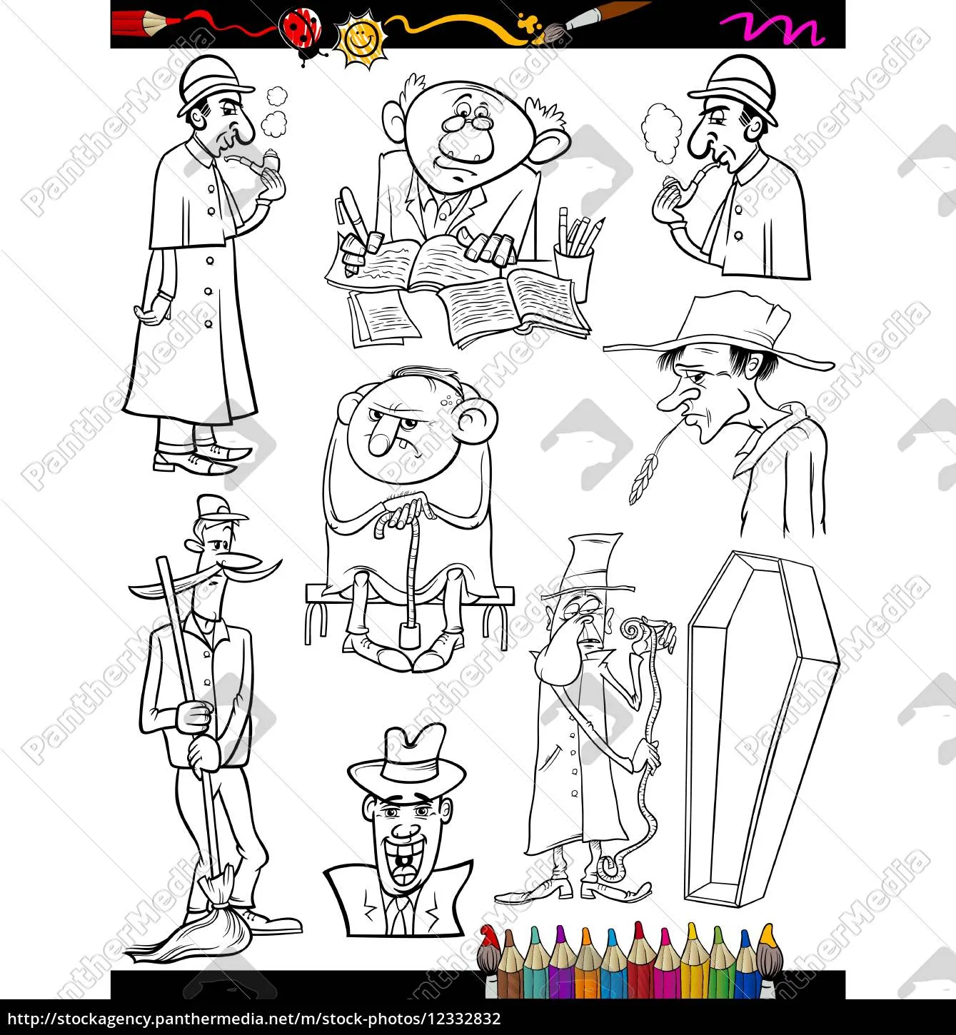 retros personas dibujos animados para colorear - Stockphoto #12332832 | Agencia de stock PantherMedia retros personas dibujos animados para colorear - Stockphoto #12332832 | Agencia de stock PantherMedia