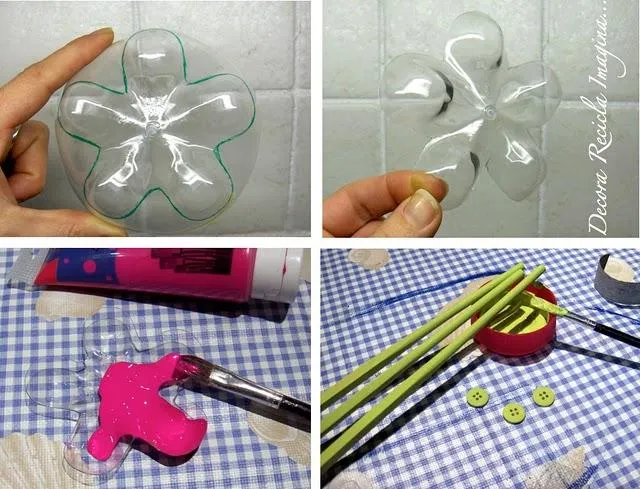 Reutilizando: ¿Cómo hacer flores con botellas plásticas ... Reutilizando: ¿Cómo hacer flores con botellas plásticas ...