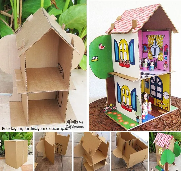 Reutilizando materiales: casita de muñecas ...