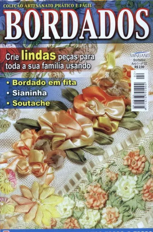 Revista de Bordado em Fitas | Bordado con liston | Pinterest Revista de Bordado em Fitas | Bordado con liston | Pinterest