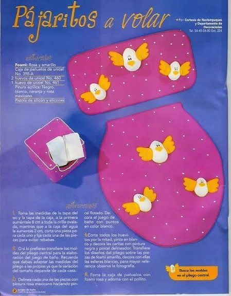 Revistas de manualidades Gratis: Moldes para juegos de baño Revistas de manualidades Gratis: Moldes para juegos de baño